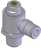 1/8" NPT : 1/4" OD Tubing Right Angle Flow Control ACS 04-02